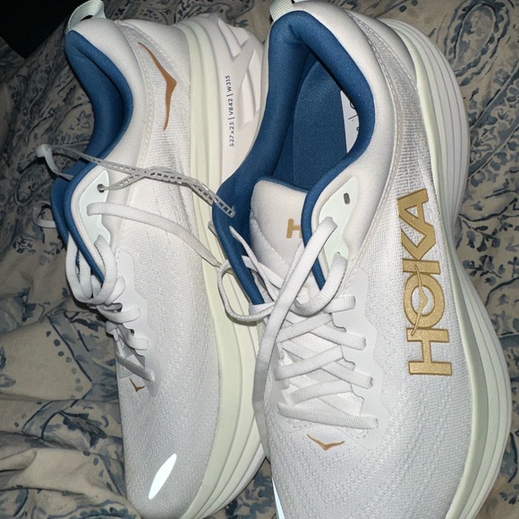 Hoka Bondi 8 Frost/Gold Running Shoes Men's Size 11.5 *BEST PRICE for NWOB!* - Picture 7 of 8